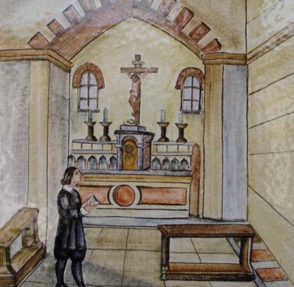 La chiesetta della Disciplina nell'attesa di accogliere la preziosa statuetta